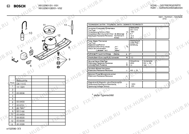 Взрыв-схема холодильника Bosch KKU2901 - Схема узла 03