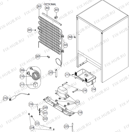 Взрыв-схема холодильника Korting KBT3140W (180410, GN ST 110C) - Схема узла 03