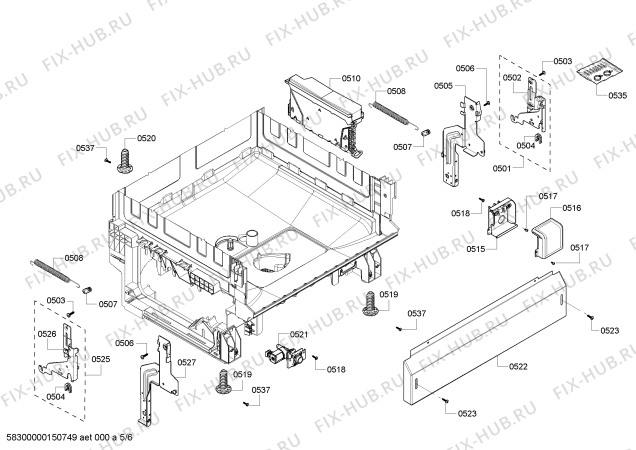 Схема №4 SHX4AP02UC с изображением Панель управления для посудомойки Bosch 00685158