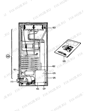 Взрыв-схема холодильника Electrolux RM2601 - Схема узла Cooling system 017