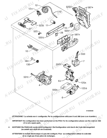 Взрыв-схема стиральной машины Aeg 12700 - Схема узла Electrical equipment 268