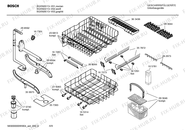 Взрыв-схема посудомоечной машины Bosch SGI5922 - Схема узла 06