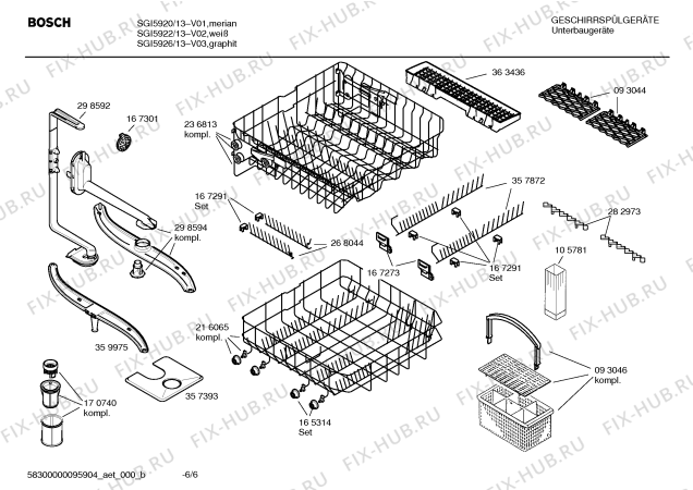 Взрыв-схема посудомоечной машины Bosch SGI5926 - Схема узла 06
