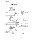 Схема №1 CM431100/AJA с изображением Элемент корпуса для электрокофеварки Seb SS-200939