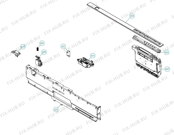 Взрыв-схема посудомоечной машины Asko D5253 XXL FI US   -Titanium FI (340992, DW70.3) - Схема узла 11