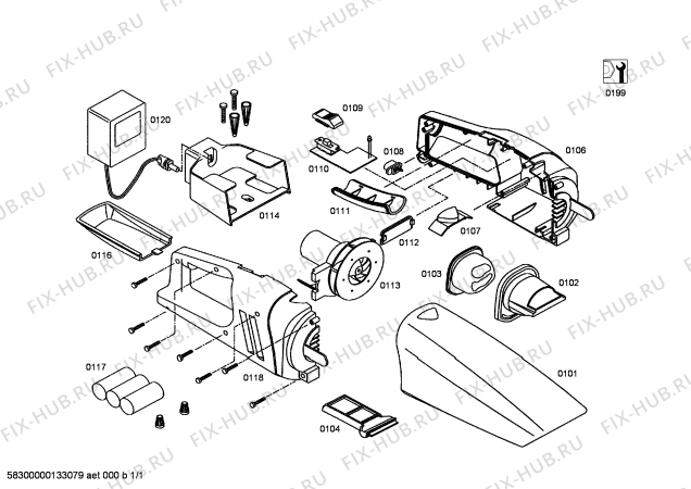 Схема №1 ES4301 с изображением Аккумулятор для пылесоса Bosch 00613080