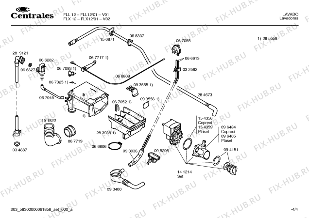 Схема №4 FLX12 с изображением Инструкция по эксплуатации для стиральной машины Bosch 00517072