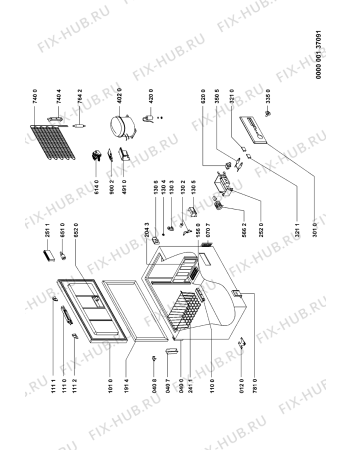Схема №1 AFG 644 AP с изображением Компрессор для холодильника Whirlpool 481236039037