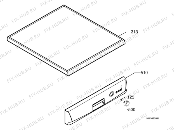 Взрыв-схема посудомоечной машины Zanussi ZDF3020N - Схема узла Command panel 037