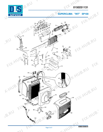 Схема №2 PAC ASL с изображением Шланг для кондиционера DELONGHI 737075