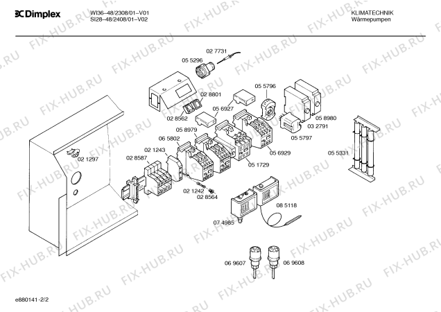 Взрыв-схема стиральной машины Dimplex 48/2308 WI36 - Схема узла 02
