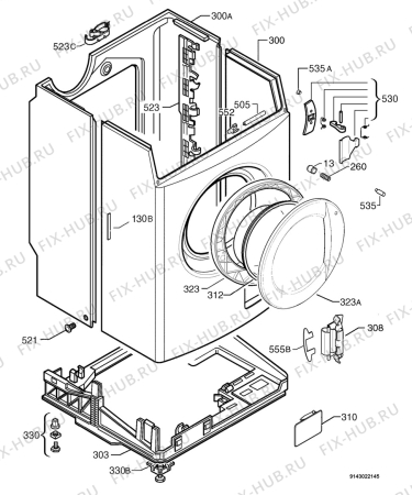 Взрыв-схема стиральной машины Rex Electrolux RI7200TS - Схема узла Housing 001