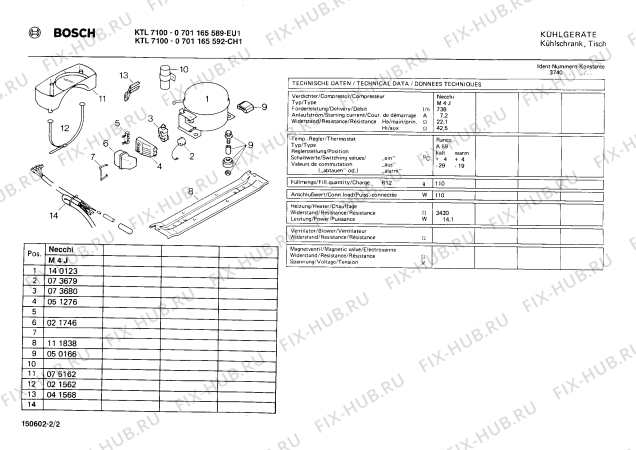 Взрыв-схема холодильника Bosch 0701165589 KTL7100 - Схема узла 02