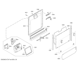 Схема №5 SN56T552EU с изображением Передняя панель для электропосудомоечной машины Siemens 00673100