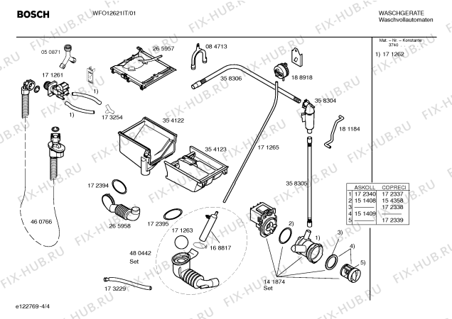 Взрыв-схема стиральной машины Bosch WFO1262IT Maxx WFO 1262 - Схема узла 04