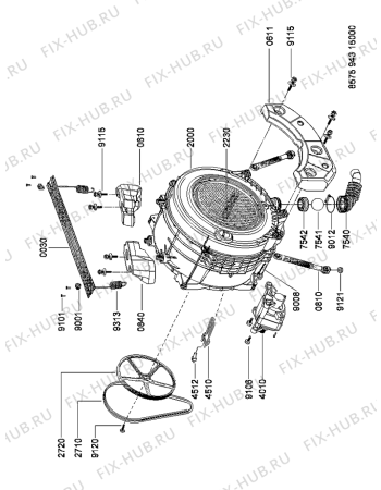 Схема №2 AWZ 512 E UK с изображением Обшивка для стиралки Whirlpool 481246469389