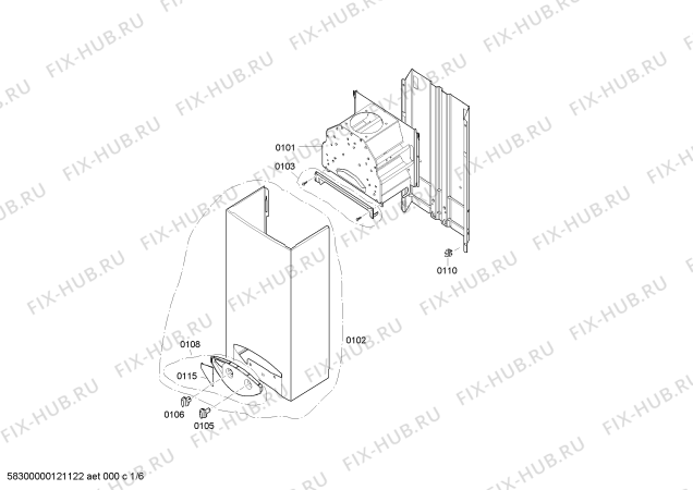 Схема №4 DT03056 с изображением Корпус для электроводонагревателя Siemens 00478017