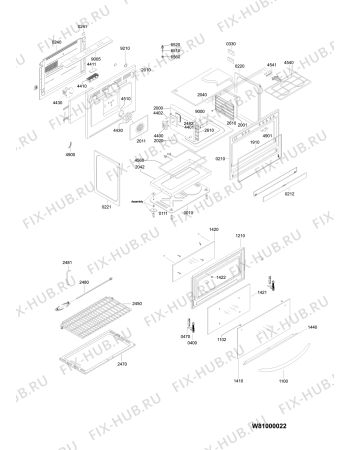 Схема №1 ACM 937 IX с изображением Фиксатор для плиты (духовки) Whirlpool 480121101776