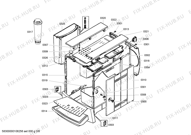 Схема №2 TK64001 Surpresso S40 с изображением Модуль управления для электрокофеварки Siemens 00491605