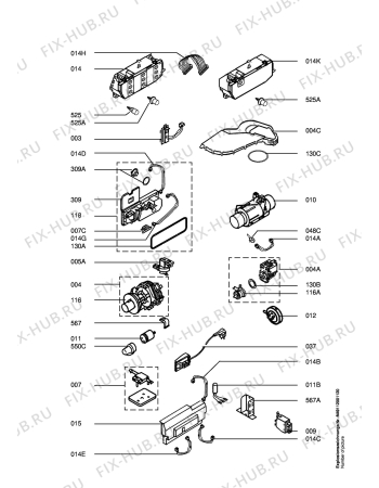 Взрыв-схема посудомоечной машины Arthur Martin ASF2689-W - Схема узла Electrical equipment 268