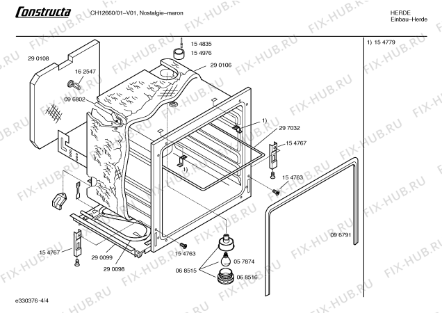 Схема №3 CH12660 с изображением Ручка управления духовкой для духового шкафа Bosch 00171626