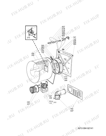 Схема №2 AWG 278 с изображением Барабан, полубак, бак для сушилки Whirlpool 481251528062