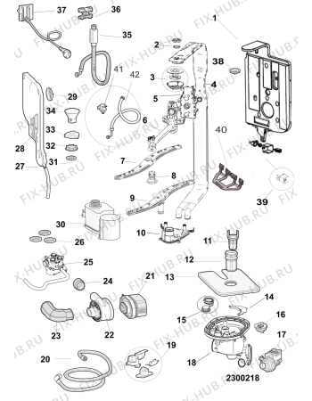 Взрыв-схема посудомоечной машины Whirlpool RUOEDITION50X (F102583) - Схема узла