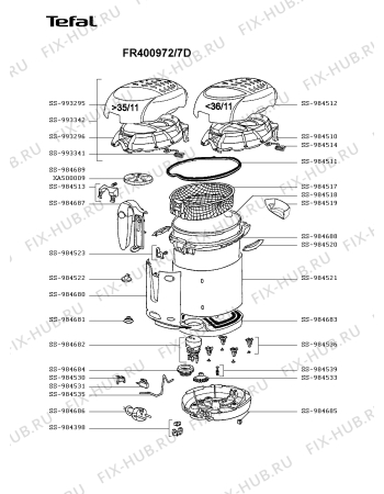 Схема №1 FR400916/7D с изображением Пружинка для электрофритюрницы Tefal SS-984514