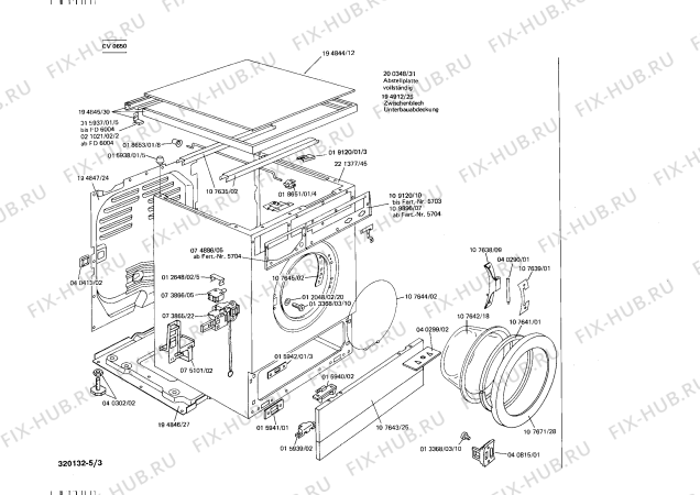 Взрыв-схема стиральной машины Constructa CV0650 - Схема узла 03