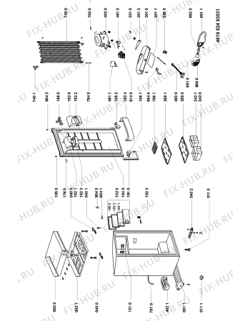 Схема №1 CPW 202 A с изображением Обрамление полки для холодильной камеры Whirlpool 481241818437
