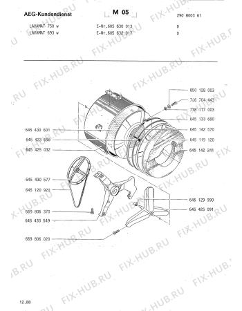 Взрыв-схема стиральной машины Aeg LAV750 W - Схема узла Section4