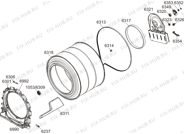 Взрыв-схема стиральной машины Asko T794C W (502230, TD70.3C) - Схема узла 03