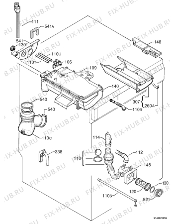 Взрыв-схема стиральной машины Privileg 597085_20290 - Схема узла Hydraulic System 272