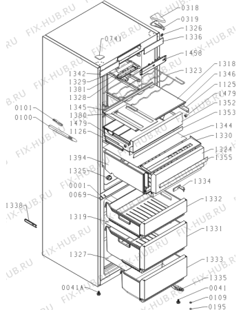 Схема №2 NR-BD31EX1-E (504189, HZS3369AF) с изображением Дверца для холодильной камеры Gorenje 505195