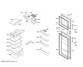 Схема №1 3FFL3650 с изображением Дверь для холодильной камеры Bosch 00244373