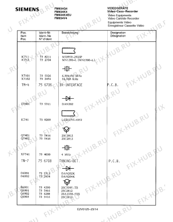 Схема №9 FM634V4 с изображением Инструкция по эксплуатации для видеоэлектроники Siemens 00530643