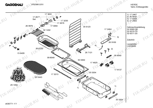 Схема №1 VR230612 с изображением Панель управления для электропечи Bosch 00269169
