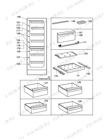 Взрыв-схема холодильника Electrolux EUC3109X - Схема узла C10 Interior