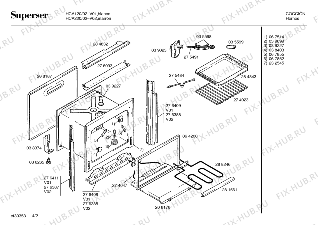 Схема №3 HCA140 с изображением Хомут для духового шкафа Bosch 00038702