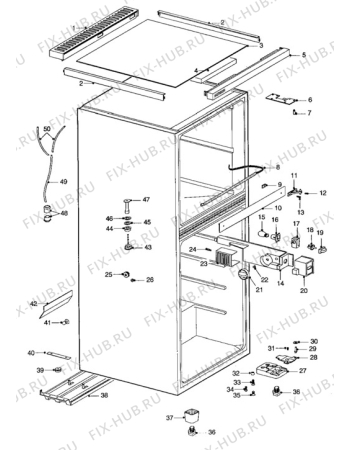Взрыв-схема холодильника Zanussi ZFC50/31 - Схема узла Cabinet + furniture (extra)