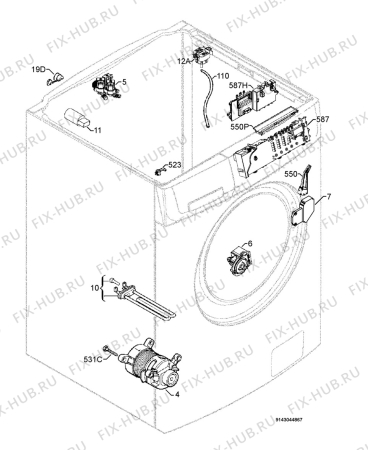 Взрыв-схема стиральной машины Zanussi ZWD12270S1 - Схема узла Electrical equipment 268