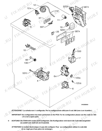 Взрыв-схема стиральной машины Privileg 034177_20537 - Схема узла Electrical equipment 268