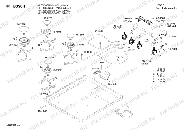 Схема №1 NHT636CEU с изображением Инструкция по установке и эксплуатации для духового шкафа Bosch 00520890