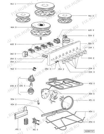 Схема №2 SMZ 4514 FH WS с изображением Панель для плиты (духовки) Whirlpool 481945358776
