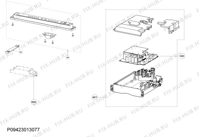 Схема №2 X99384MD03 с изображением Электромодуль для вытяжки Aeg 4055306650