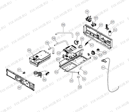 Взрыв-схема стиральной машины Gorenje WMC55 V NO   -Titanium (170695, WMC55) - Схема узла 05