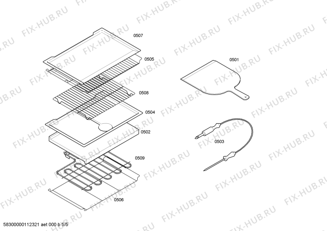 Схема №1 EB271100 с изображением Кабель для плиты (духовки) Bosch 00179615