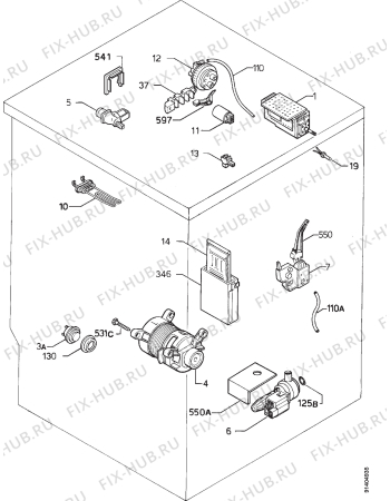 Взрыв-схема стиральной машины Zanussi FL1081 - Схема узла Electrical equipment 268