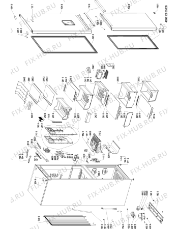 Схема №1 BSNF 8451 OX AQUA с изображением Дверь для холодильника Whirlpool 481010754058