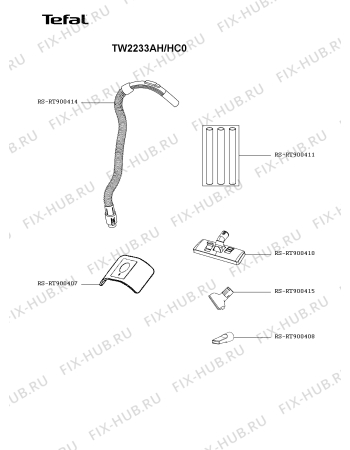 Схема №2 TW2233AH/HC0 с изображением Ручка для мини-пылесоса Tefal RS-RT900397